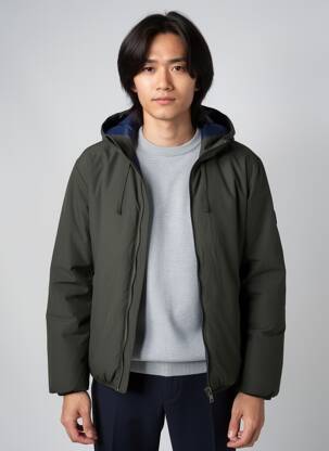 Pūkinė striukė žalias JACK & JONES vyras