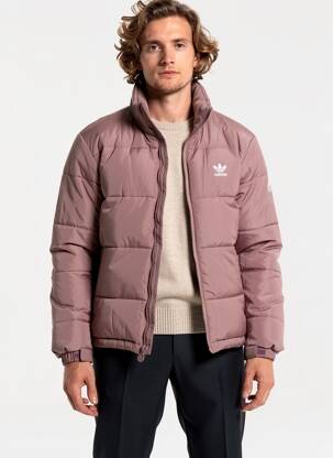 Pūkinė striukė aukšta apykaklė rudas ADIDAS vyras