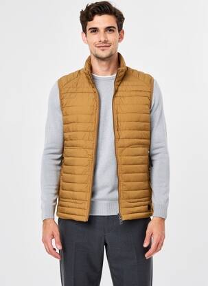 Pūkinė striukė aukšta apykaklė rudas JACK & JONES vyras