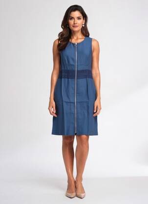 Pusilgių suknelė mėlyna MALOKA moteris