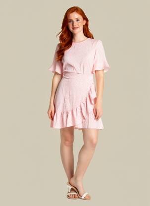 Trumpa suknelė rožinė VERO MODA moteris