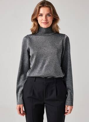Megztinis su aukštu kaklu sidabrinė ASTRID BLACK LABEL moteris