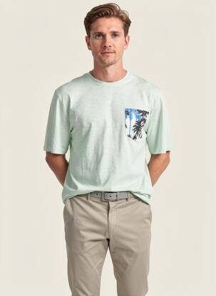 T-marškinys mėlyna JACK & JONES vyras