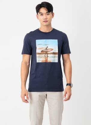 T-marškinys mėlyna JACK & JONES vyras