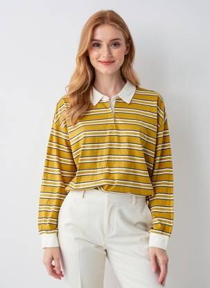 Polo geltona ONLY moteris
