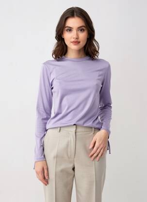 T-marškinys violetinis ONLY moteris