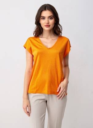 T-marškinys oranžinė PIECES moteris