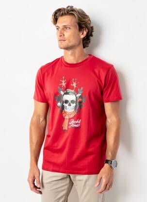 T-marškinys raudona JACK & JONES vyras