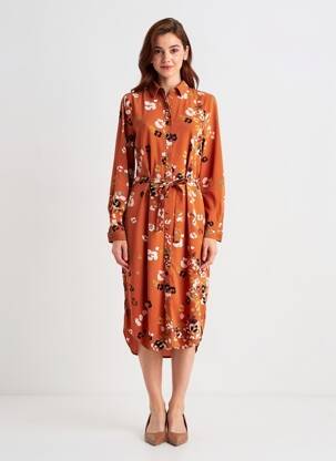 Ilga suknelė rudas VERO MODA moteris