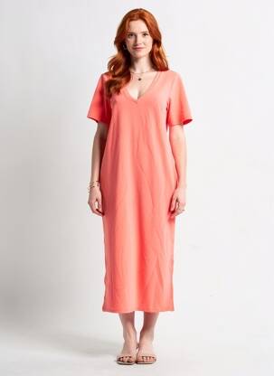 Trumpa suknelė oranžinė VERO MODA moteris