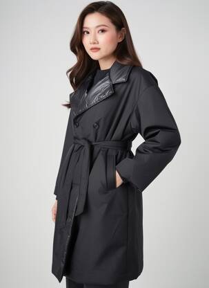 Pūkinė striukė juodas ASTRID BLACK LABEL moteris