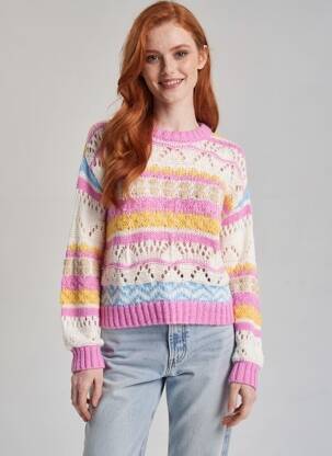 Megztinis rožinė VERO MODA moteris