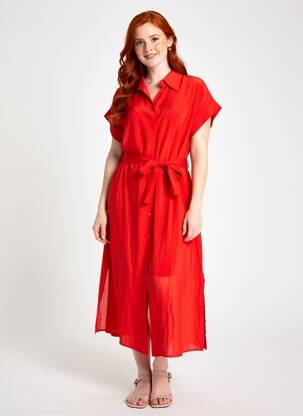 Ilga suknelė raudona MANGO moteris