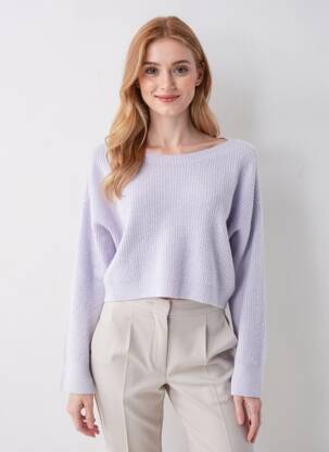 Megztinis violetinis CLOUDS OF FASHION moteris