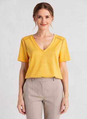 T-marškinys tiesi kirpimas oranžinė VERO MODA moteris