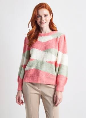 Megztinis 3/4 rankovės oranžinė VERO MODA moteris