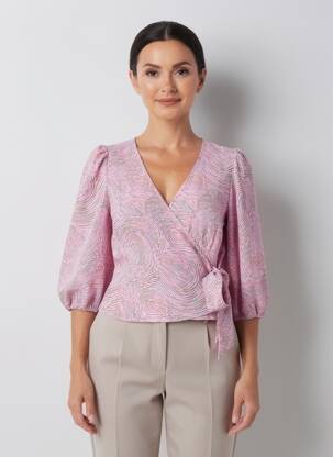 Moteriškas marškinys 3/4 rankovės rožinė VERO MODA moteris