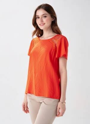 T-marškinys oranžinė AMELIE & AMELIE moteris