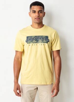 T-marškinys geltona JACK & JONES vyras