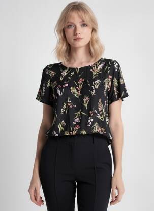 Moteriškas marškinys juodas VERO MODA moteris