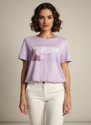T-marškinys violetinis STREET ONE moteris