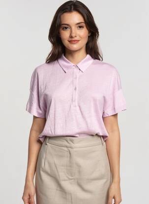 Polo violetinis MANGO moteris
