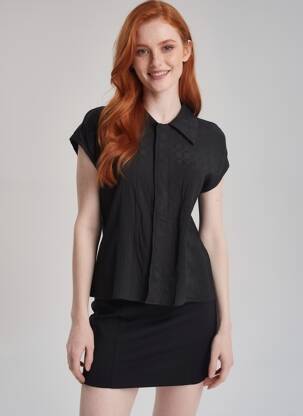 Moteriškas marškinys juodas ASTRID BLACK LABEL moteris