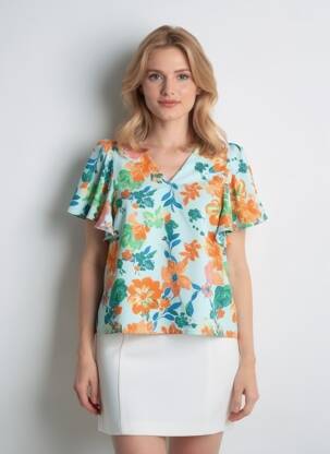 Bluzonai trumpas rankovės oranžinė VERO MODA moteris