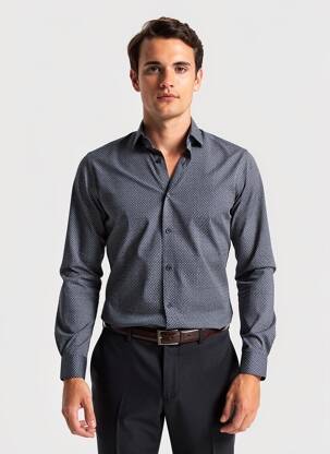 Ilgomis rankovėmis marškinys mėlyna JACK & JONES vyras