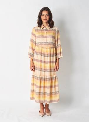 Ilga suknelė geltona VERO MODA moteris