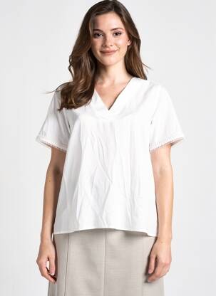 T-marškinys col v baltas JACQUELINE DE YONG moteris