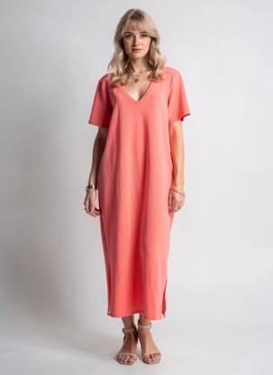 Trumpa suknelė trumpas rankovės trumpas rankovės oranžinė VERO MODA moteris