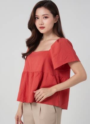 Bluzonai raudona JACQUELINE DE YONG moteris