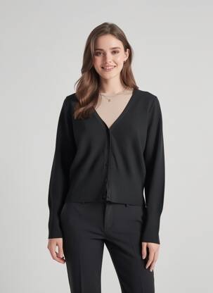 Ilgų rankovių liemenė juodas ASTRID BLACK LABEL moteris