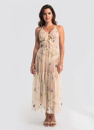 Ilga suknelė bežinis YOUNG DESIGNERS moteris
