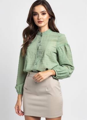 Moteriškas marškinys ilgos rankovės ilgos rankovės žalias VERO MODA moteris