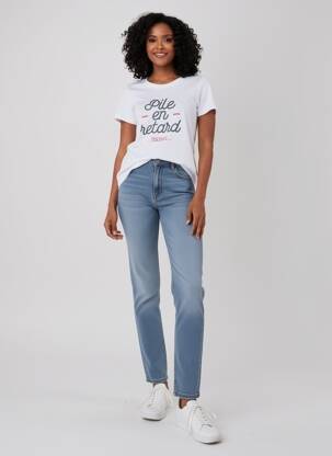 T-marškinys baltas MONSIEUR TSHIRT moteris