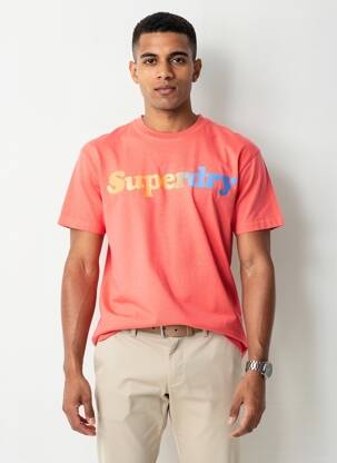 T-marškinys raudona SUPERDRY vyras