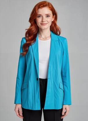 Švarkas kraštas su apykakle mėlyna VERO MODA moteris