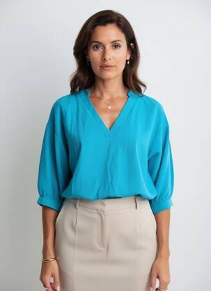 Bluzonai 3/4 rankovės 3/4 rankovės rudas VERO MODA moteris