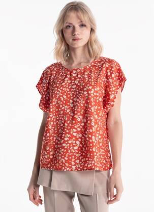 Moteriškas marškinys oranžinė VERO MODA moteris