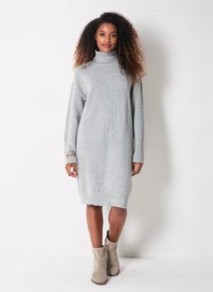 Megztinė suknelė tiesi kirpimas pilka VERO MODA moteris