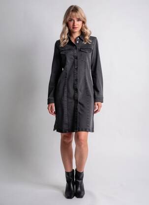 Pusilgių suknelė juodas VERO MODA moteris