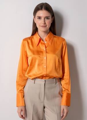 Moteriškas marškinys oranžinė MANGO moteris