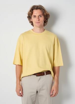 T-marškinys geltona JACK & JONES vyras