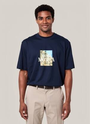T-marškinys mėlyna JACK & JONES vyras