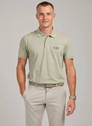 Polo tiesi kirpimas trumpas rankovės žalias JACK & JONES vyras