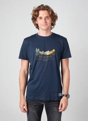 T-marškinys mėlyna JACK & JONES vyras