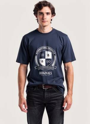 T-marškinys mėlyna JACK & JONES vyras