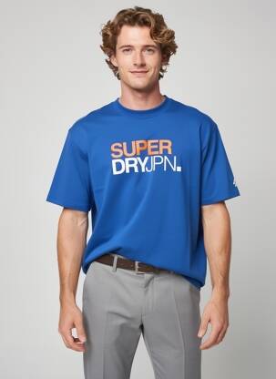 T-marškinys mėlyna SUPERDRY vyras